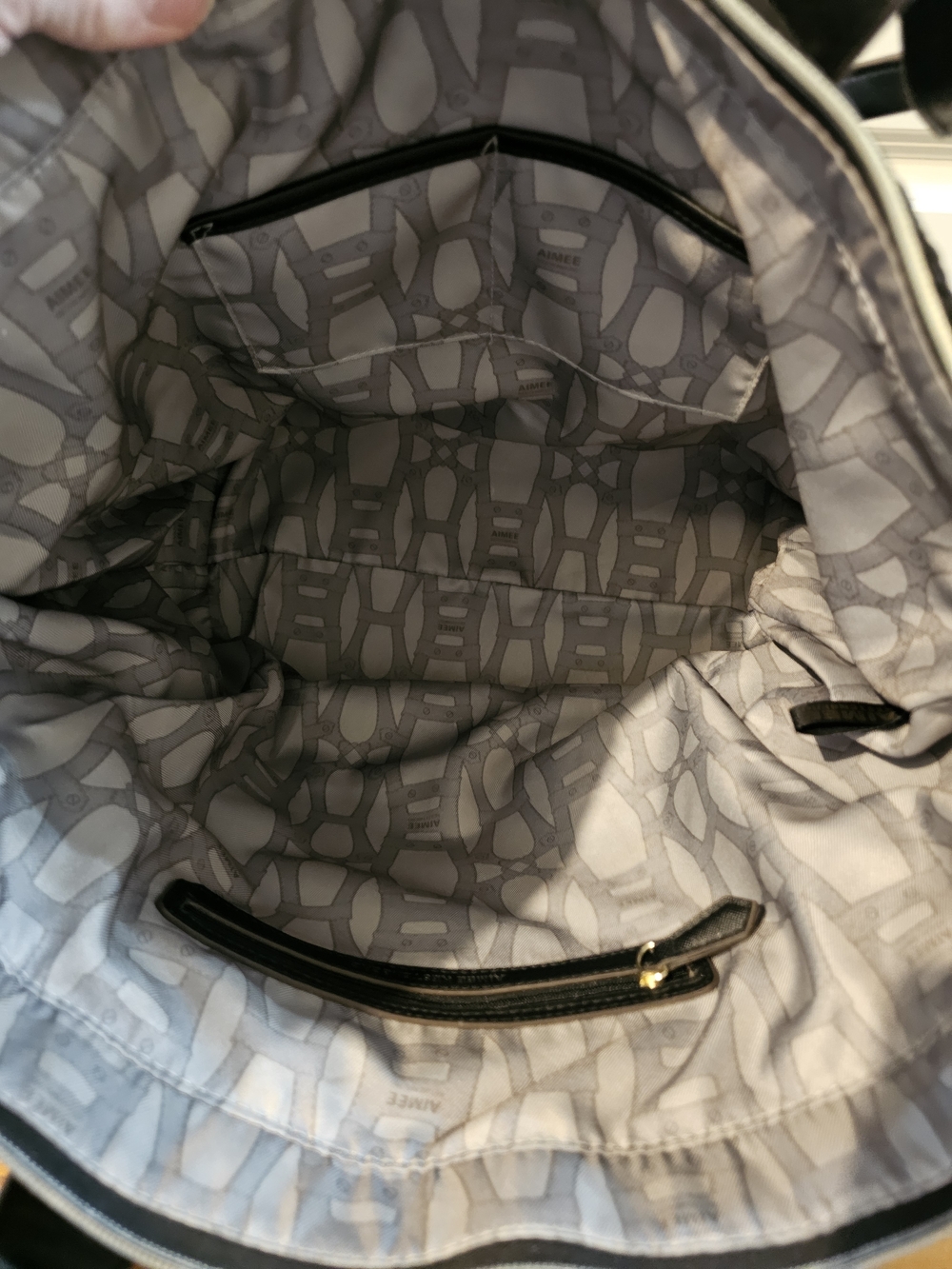 Aimee Kestenberg Black Quilted Tote with Gold Trim - Picture 12 of 16